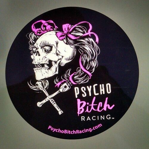 Psycho Bitch Racing Sticker Psycho Bitch Racing Sticker
